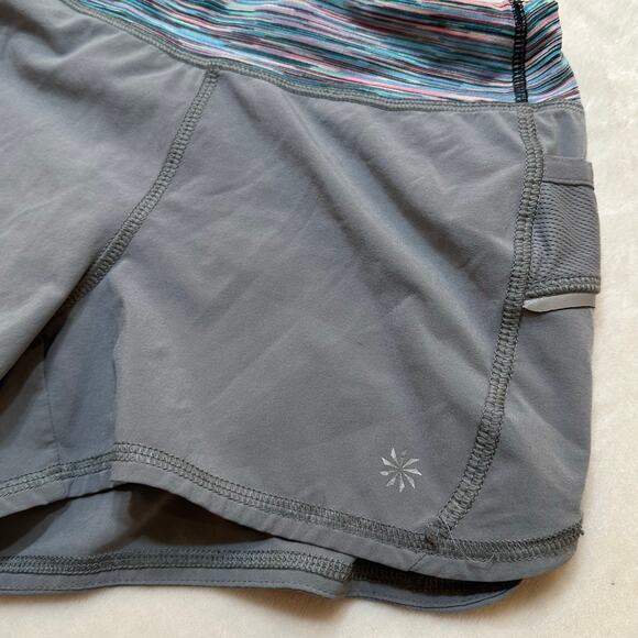 Athleta Girl Shorts sz M (8-10) Gray Pull on Shorts Record Breaker Shorts - Picture 5 of 6